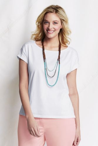 Women's Plus Lightweight Jersey Boat Neck Tee