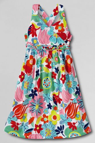 Girls' Knit Crossover Braided Bodice Dress