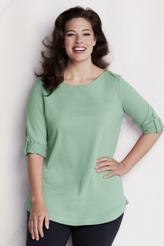 Women's Starfish Elbow Sleeve Terry Boatneck Top