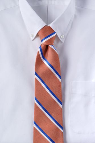 Men's Linen Bi-color Stripe Necktie