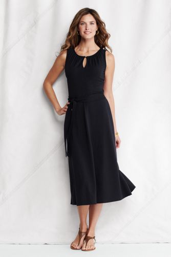 Women's Cotton Modal Keyhole Dress