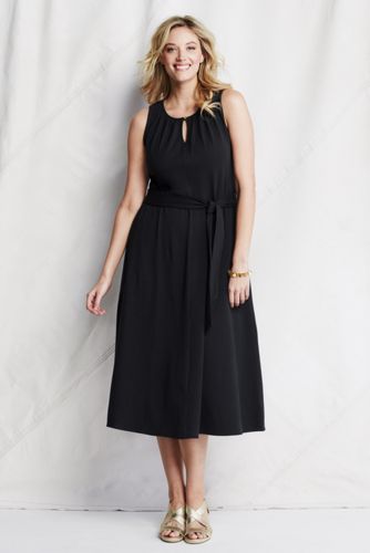 Women's Cotton Modal Keyhole Dress