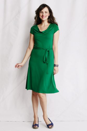 Women's Knit Drape Yoke Dress