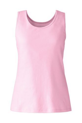 【ランズエンド LANDS' END】レディス・コットン・インターロック・タンクトップ／無地/XL/その他