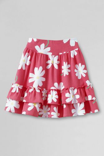  Girls' Patterned Full Ruffle Tiered Skort 