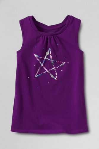 Girls' Appliqued Twisted Tank Top