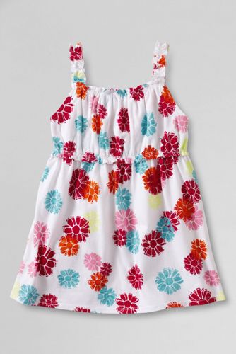 Girls' Patterned Gathered Vest Top