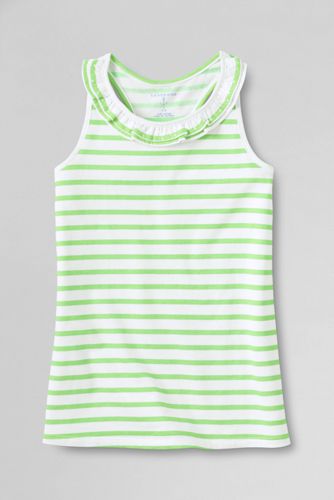 Girls' Neon Stripe Ruffle Tank Top