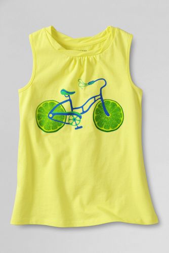 Girls' Scented Lime Cycle Graphic Twisted Tank Top