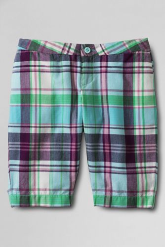 Girls' Madras Bermuda Shorts