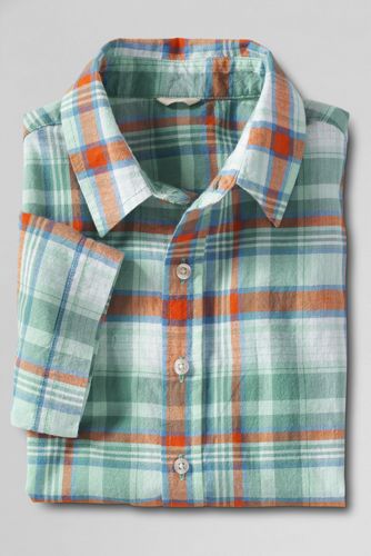 Boys' Short Sleeve Madras Shirt