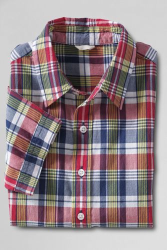Boys' Short Sleeve Madras Shirt