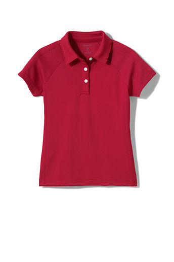Girls' Active Polo - Red