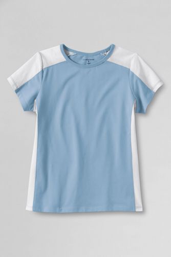 School Uniform Girls' Short Sleeve Colorblock T-shirt