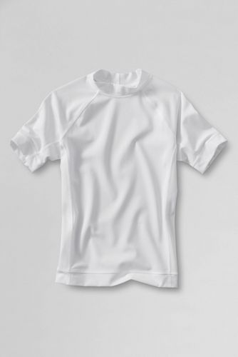 School Uniform Boys' Short Sleeve Solid Rash Guard