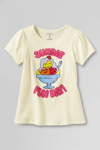 Girls' Picot Edge Sundae Fun Day Graphic T-shirt