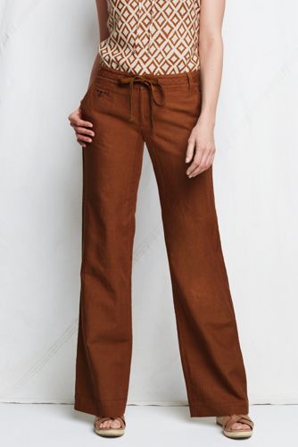 Women's Linen/Cotton Wide Leg Trousers