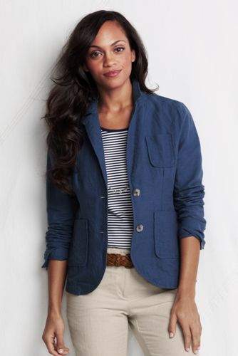 Leinen/Baumwoll-Blazer f&uuml;r Damen