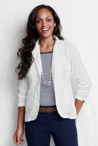 Leinen/Baumwoll-Blazer f&uuml;r Damen