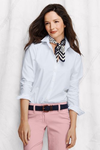 Women's Long Sleeve Solid Supima No Iron Shirt