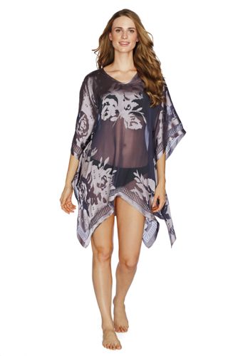 Women's Burnout Poncho Cover-up
