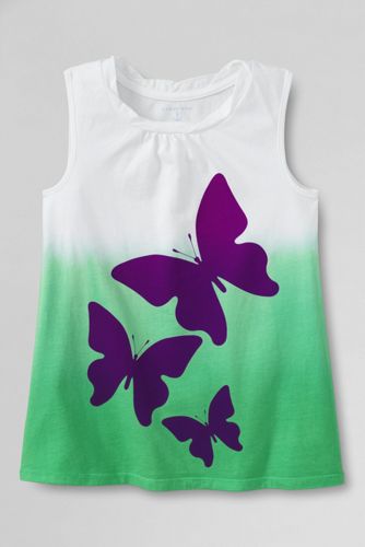 Girls' Chalkboard Butterfly Graphic Twisted Tank Top