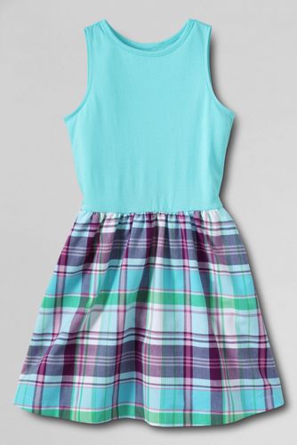 Girls' Madras Duet Dress