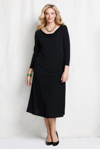 Women's Plus Size Matte Jersey A-Line Skirt