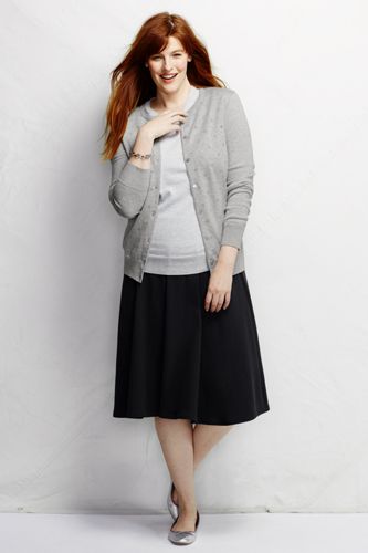 Women's Plus Size Sport Knit Skirt - Black