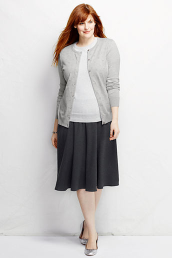 Women's Plus Size Sport Knit Skirt - Dark Charcoal Heather