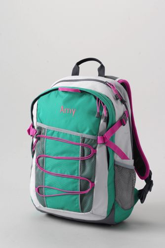 School Uniform Solid FeatherLight Medium Backpack - Aqua Pool,