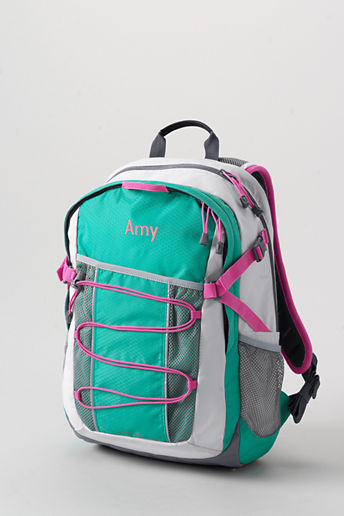 School Uniform Solid FeatherLight Medium Backpack - Aqua Pool,