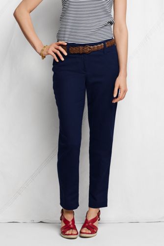 Women's Linen/Cotton Slim Ankle Trousers