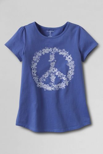 Girls' Short Sleeve Baseball Hem Graphic T-shirt