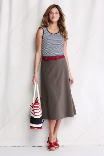 Women's Knit A-line Midcalf Skirt