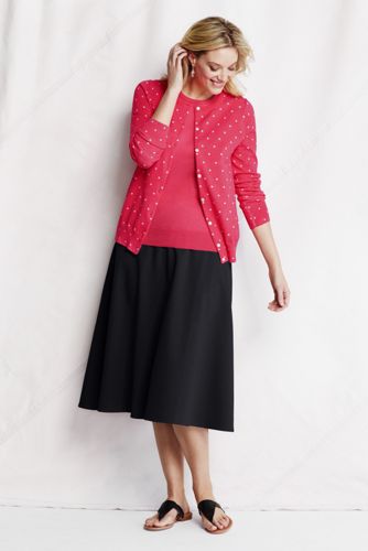 Women's Knit A-line Midcalf Skirt