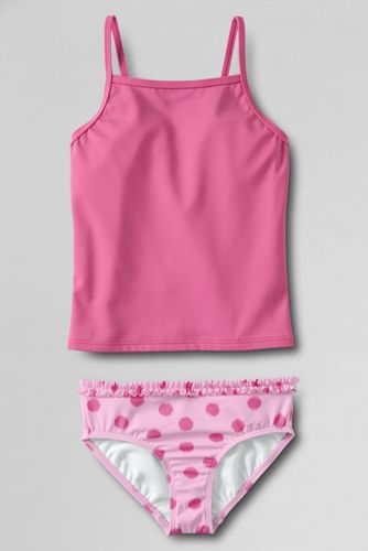 Girls' Large Dot Tankini Bottom Set