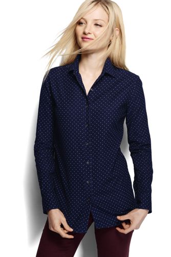 Women's Corduroy Shirt - Celestial Blue Dots