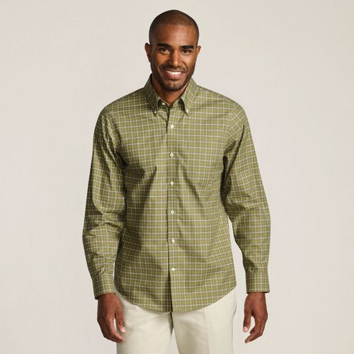 Men's Traditional Fit No Iron Twill Shirt | Lands' End