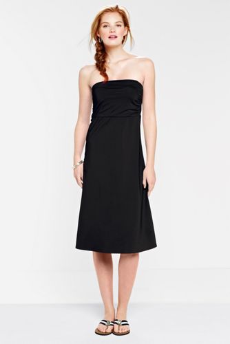 Women's Solid Convertible Swim Cover-up Dress to Skirt