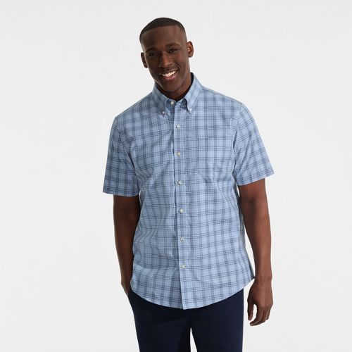 Men's Short Sleeve No Iron Twill Shirt | Lands' End