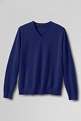 Fine Gauge Cashmere V-neck Sweater 447505: Deep Sapphire