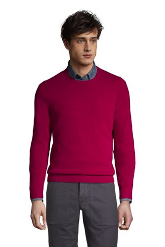 【送料無料】【ランズエンド LANDS' END】メンズ・ランズエンド・カシミヤ・クルーネック／長袖/XXL/パープル