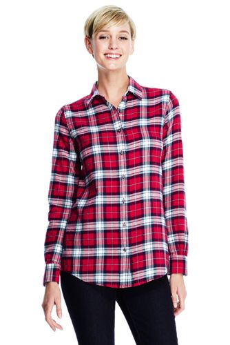 Women's Flannel Shirt - Gala Red Plaid