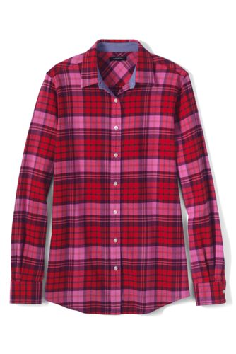 Womens Long Sleeve Flannel Shirt From Lands End