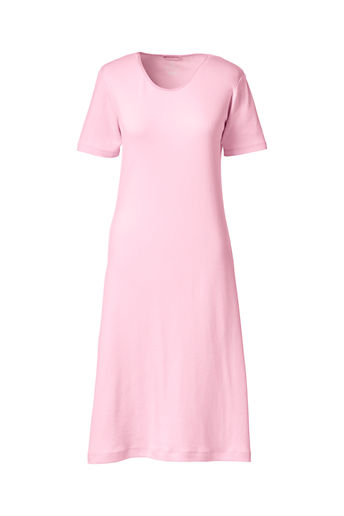 Women's Plus Size Short Sleeve Knee Nightgown - Light Pink