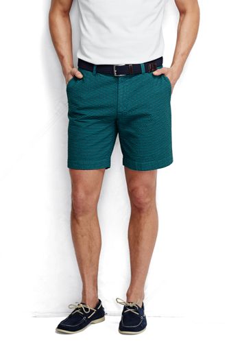 【ランズエンド LANDS' END】メンズ・ガーメントダイ・シアサッカー・ショーツ ランズエンド