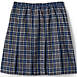 School Uniform Custom Girls Plaid Box Pleat Skirt Below the Knee, Back