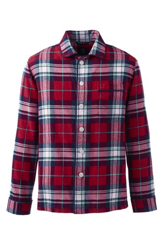 Men's Classic Fit Flannel Pajama Shirt - Gala Red Plaid