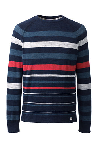 Men's Mariner Stripe Tee Sweater - Classic Navy Stripe